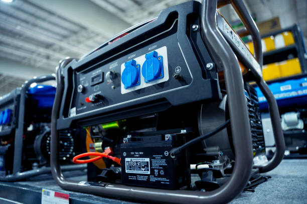 Portable diesel generator AC at the showroom of a large store