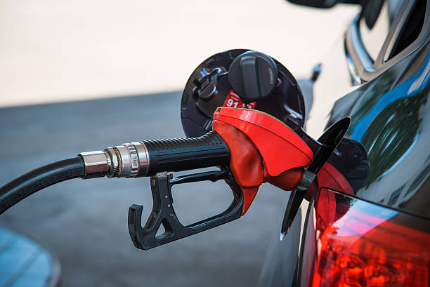 Close up refuel energy of the car