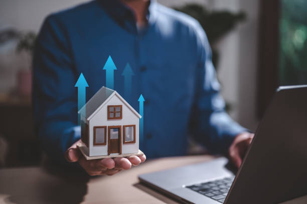 house, property, real, estate, insurance, loan, home, investment, residential, real estate. growth finance business home property real asset. high target price profit investment market data.